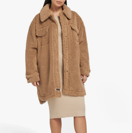 UGG FRANKIE UGGFLUFF Womens Shirt Jacket Camel
