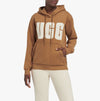 UGG REY UGGFLUFF LOGO Womens Hoodie Chestnut / Plaster