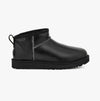 UGG CLASSIC ULTRA MINI LEATHER REGEN Womens Boots Black