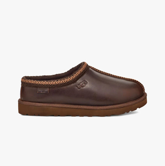 UGG TASMAN LEATHER REGEN Mens Full Slippers Ironwood