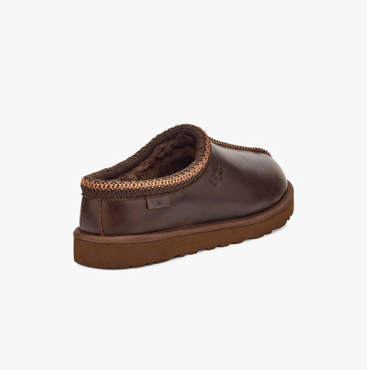 UGG TASMAN LEATHER REGEN Mens Full Slippers Ironwood