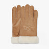 UGG SHEEPSKIN EMBROIDER Womens Gloves Chestnut