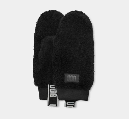 UGG SHERPA MITTEN LOGO TAPE Womens Black