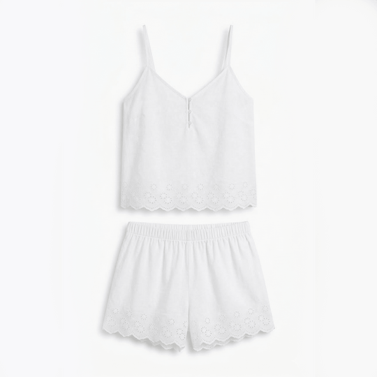 Tommy Hilfiger EMBROIDERY CAMI Short Womens Pyjama Set White