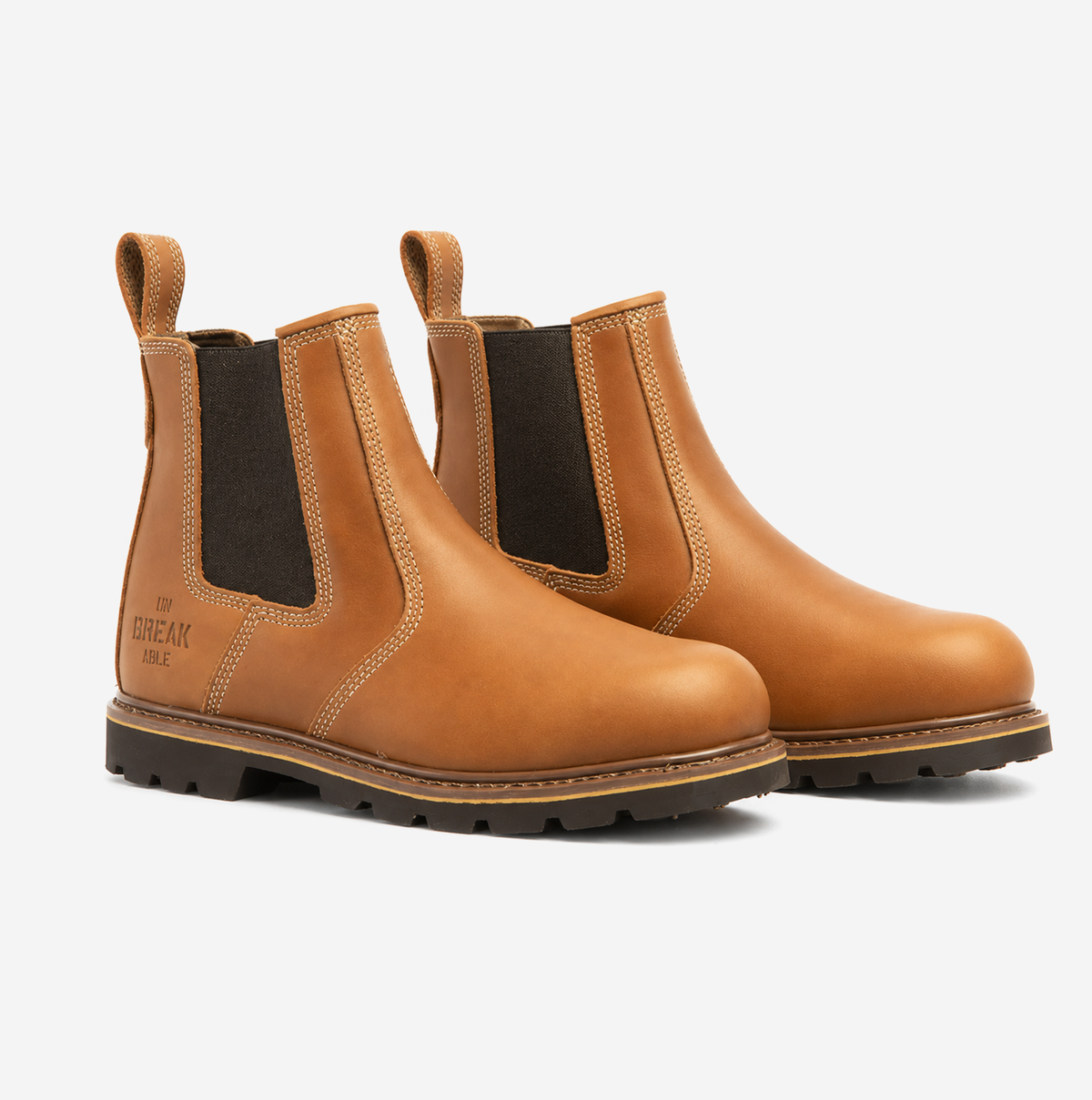 Unbreakable U116 Highland Mens Steel Toe Safety Dealer Boots Tan