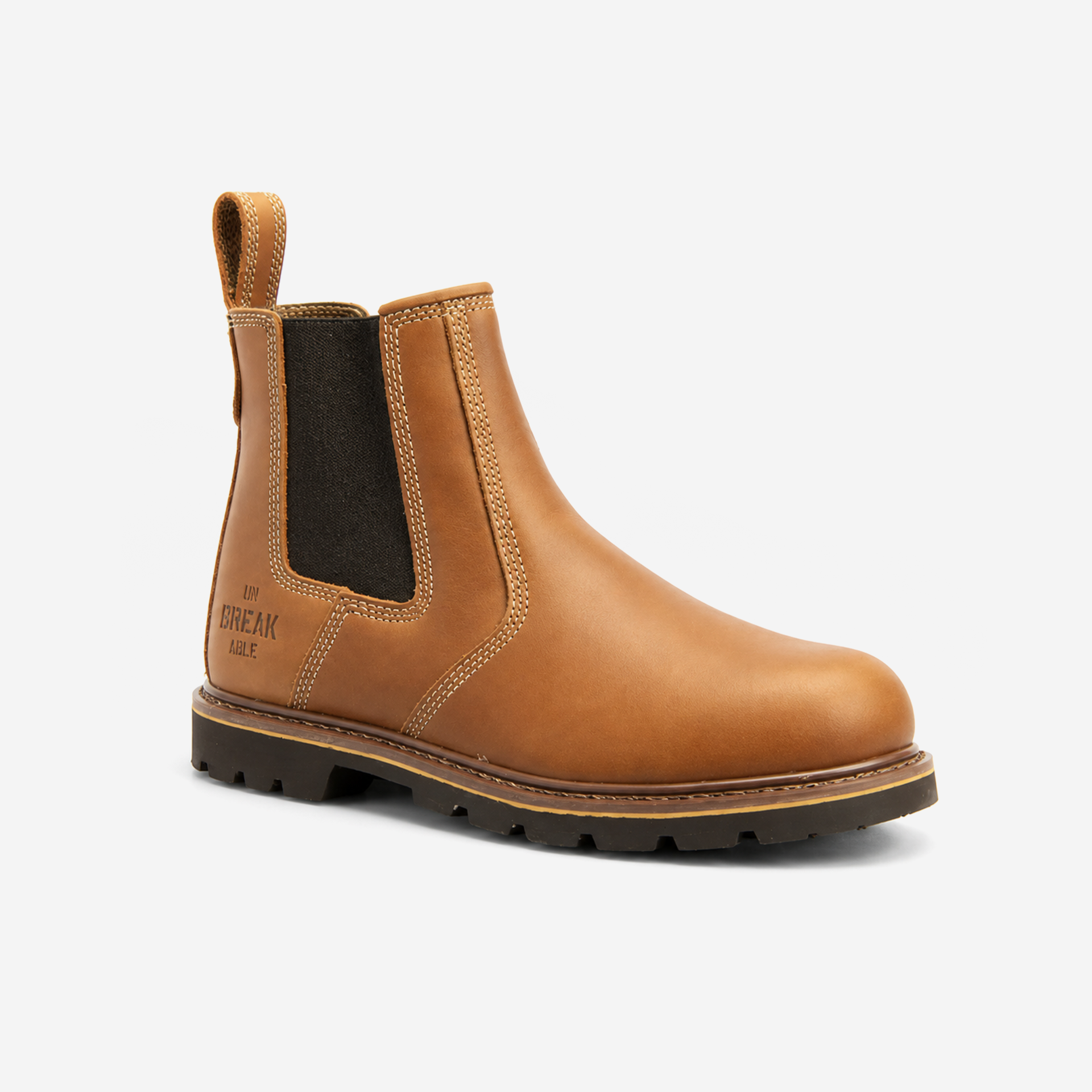Unbreakable U116 Highland Mens Steel Toe Safety Dealer Boots Tan