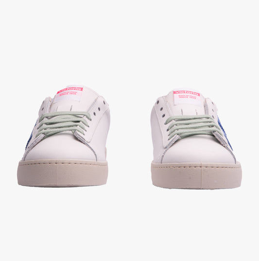 Victoria BERLIN LEATHER & NEON Womens Trainers Chicle