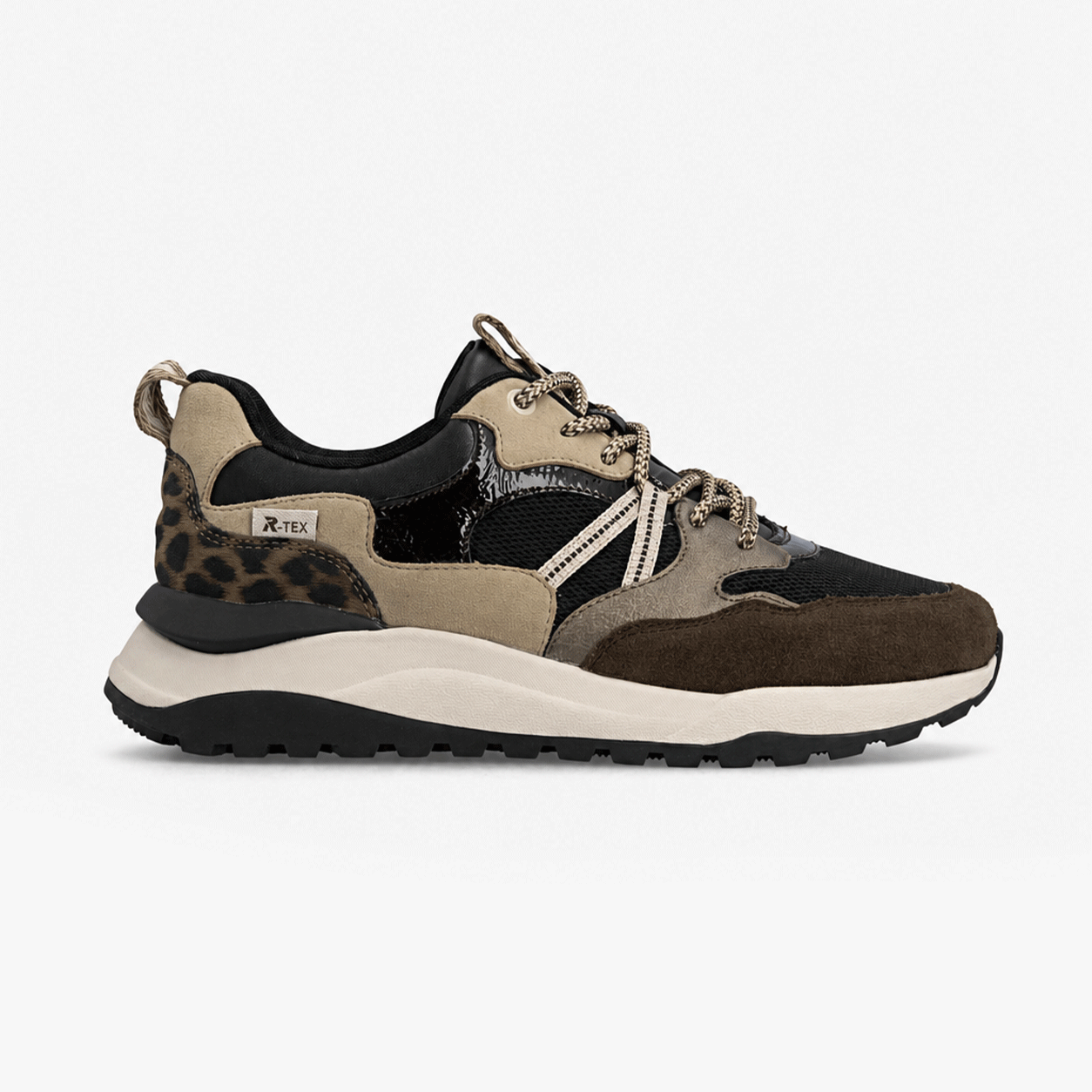 Rieker W2501 Womens Casual Trainers Black/Brown