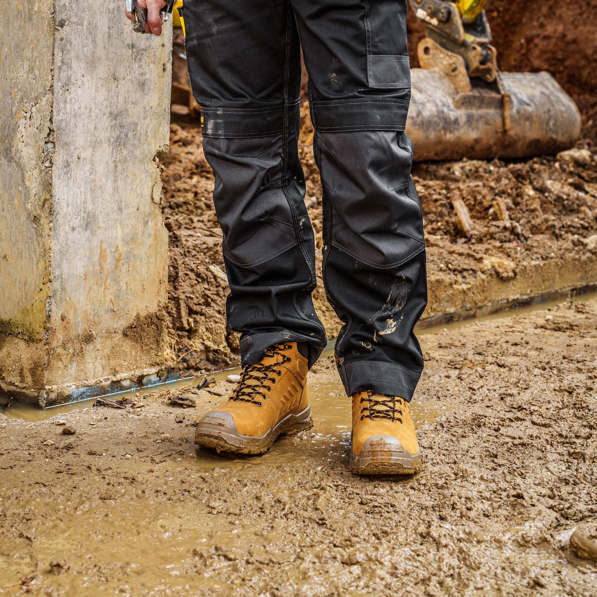 Dewalt Mentor Mens Steel Toe Safety Boots Wheat