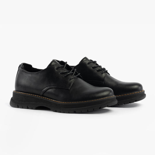 Westland PEYTON 10 Womens Shoes Black side view showing lace-up design and rubber sole.
