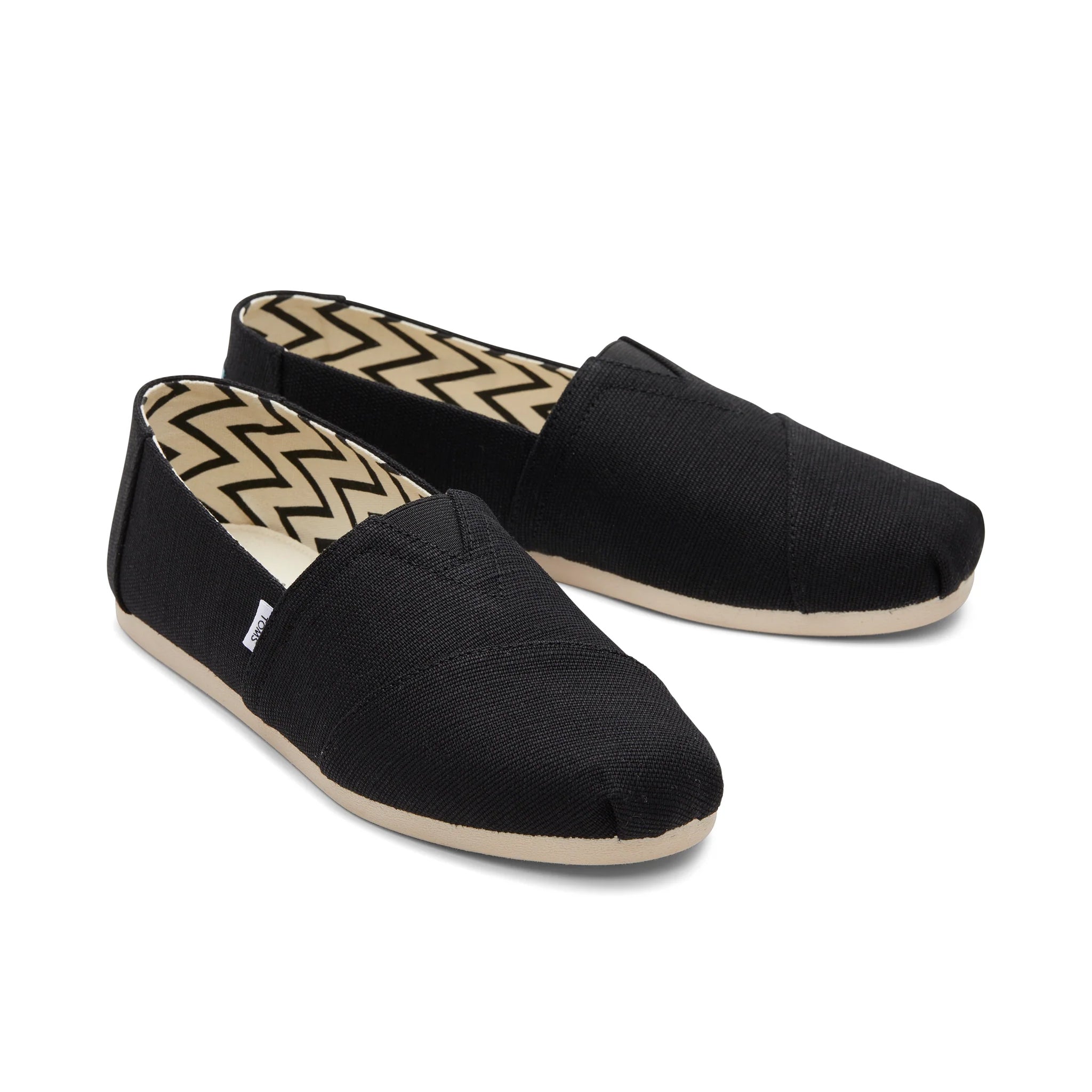 TOMS ALPARGATA CLASSIC Mens Espadrille Shoes Black/White