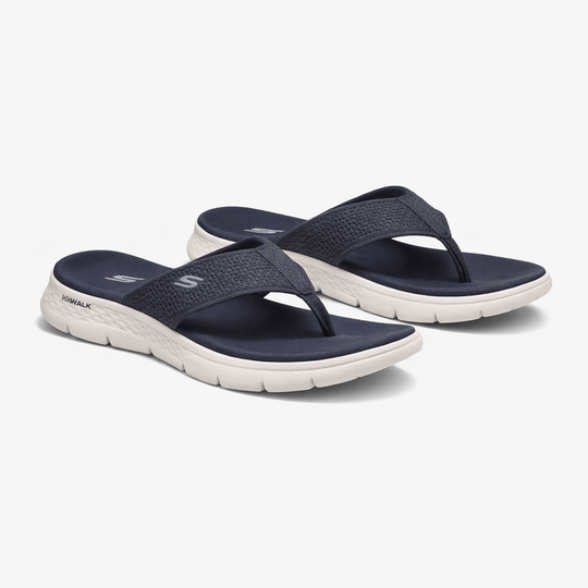 Skechers GO WALK FLEX SANDAL - HOLLY Womens Flip-flops Navy/White