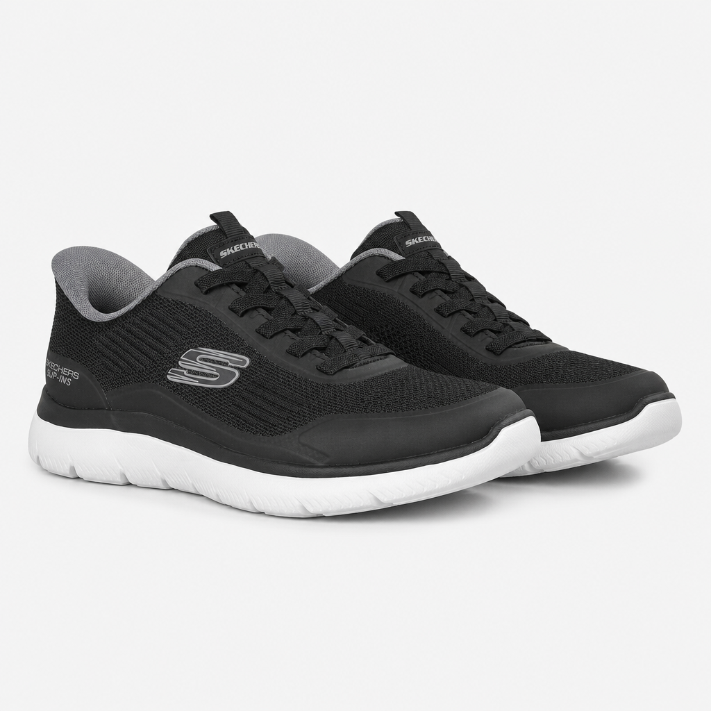 Skechers SUMMITS - LEYTER Mens Casual Trainers Black/White