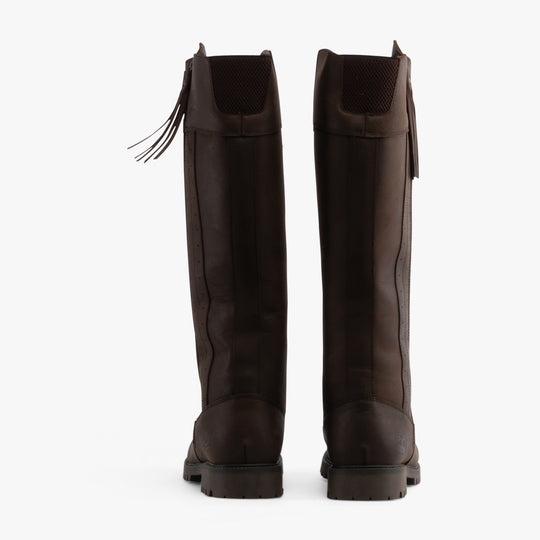 Woodland BAILEY Womens Leather Country Boots Dark Brown