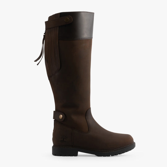 Woodland HARPER Womens Leather Tall Boots Dark Brown