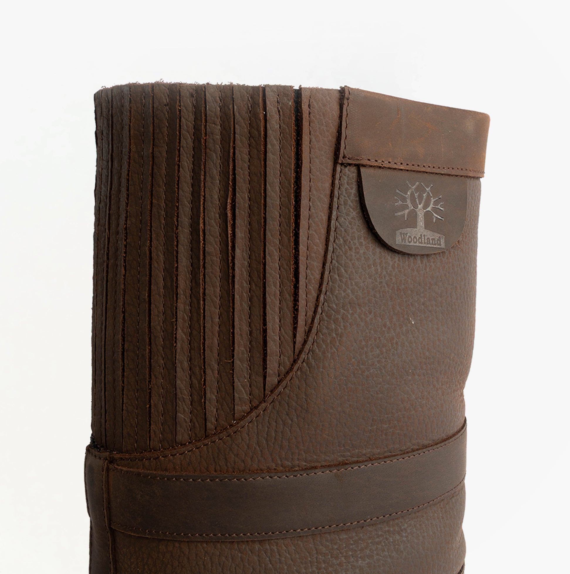 Woodland HAILEY Womens Leather Gusset Country Boots Dark Brown