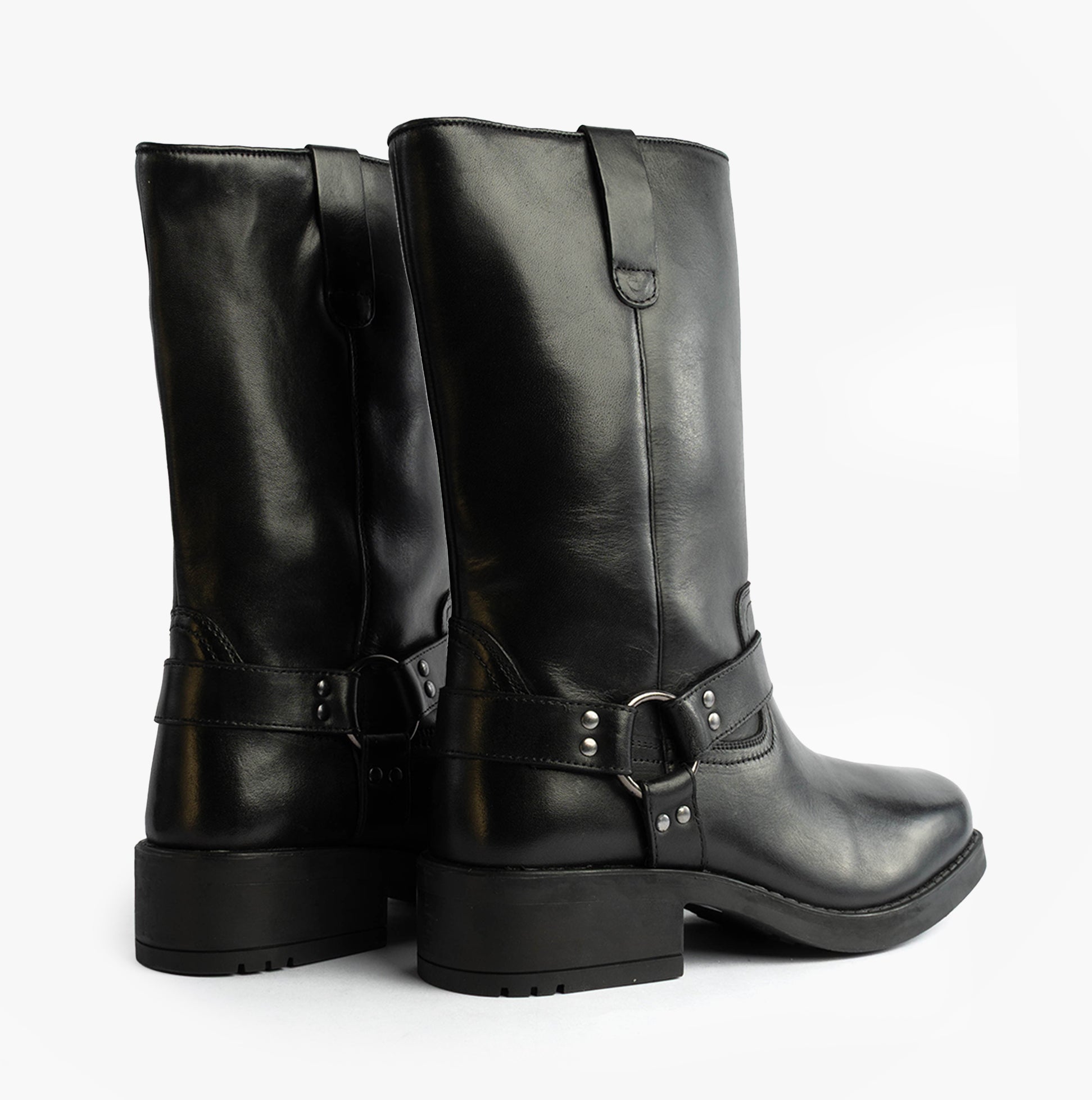 Woodland HIGH HARLEY Mens Leather Western Boots Black