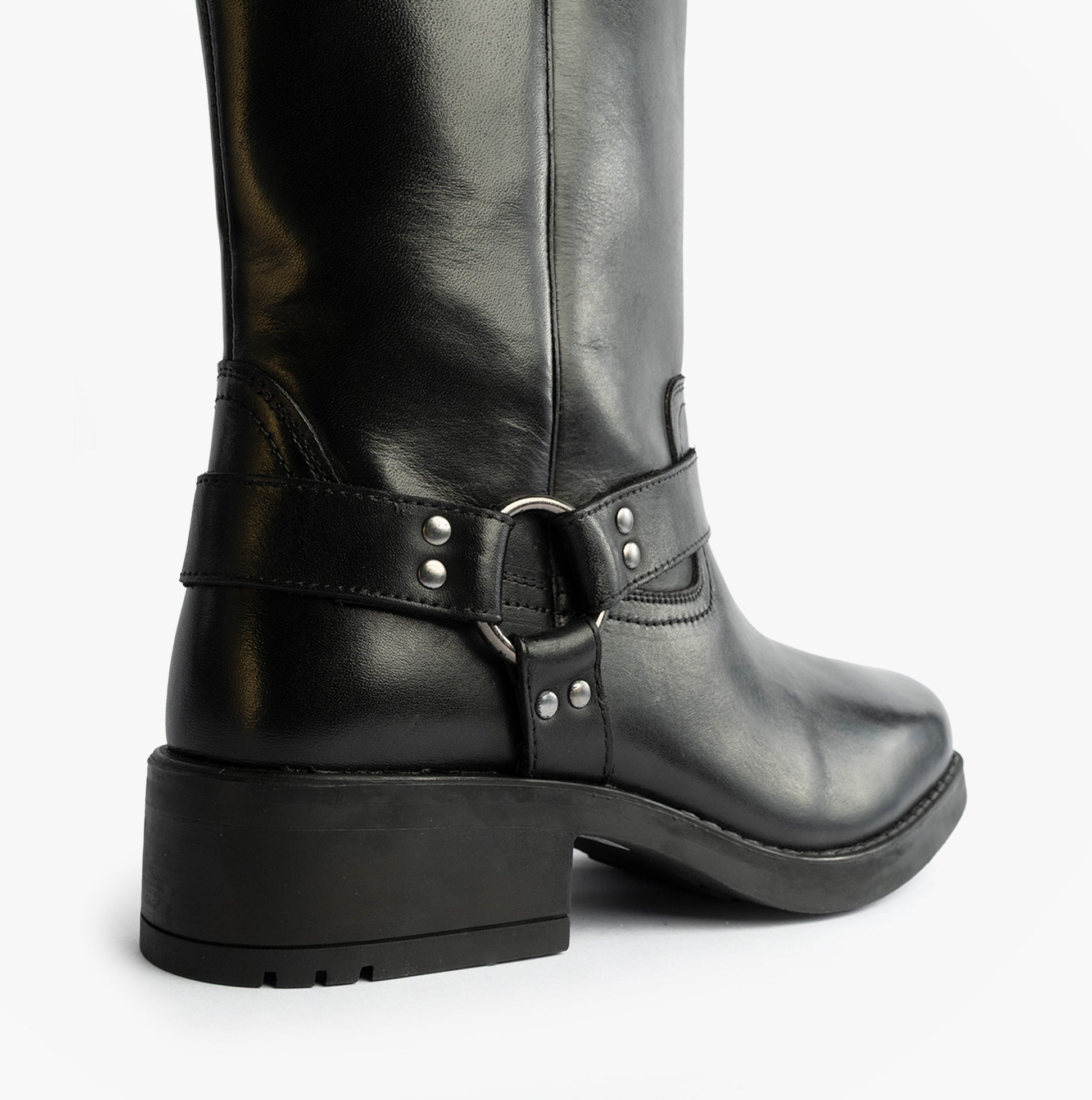 Woodland HIGH HARLEY Mens Leather Western Boots Black