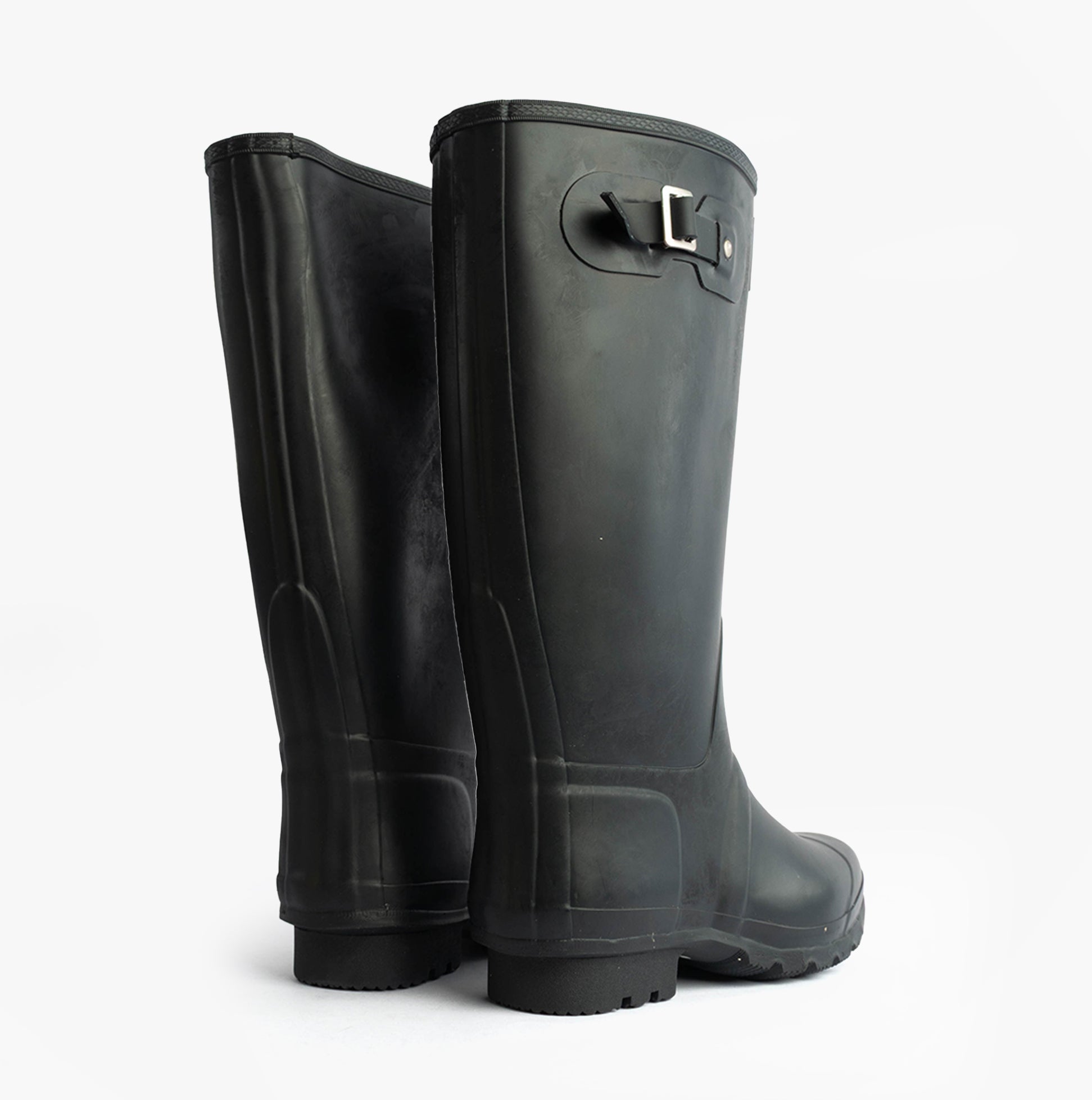 Woodland COUNTRY Wide Calf Unisex Buckle Wellington Boots Navy Blue