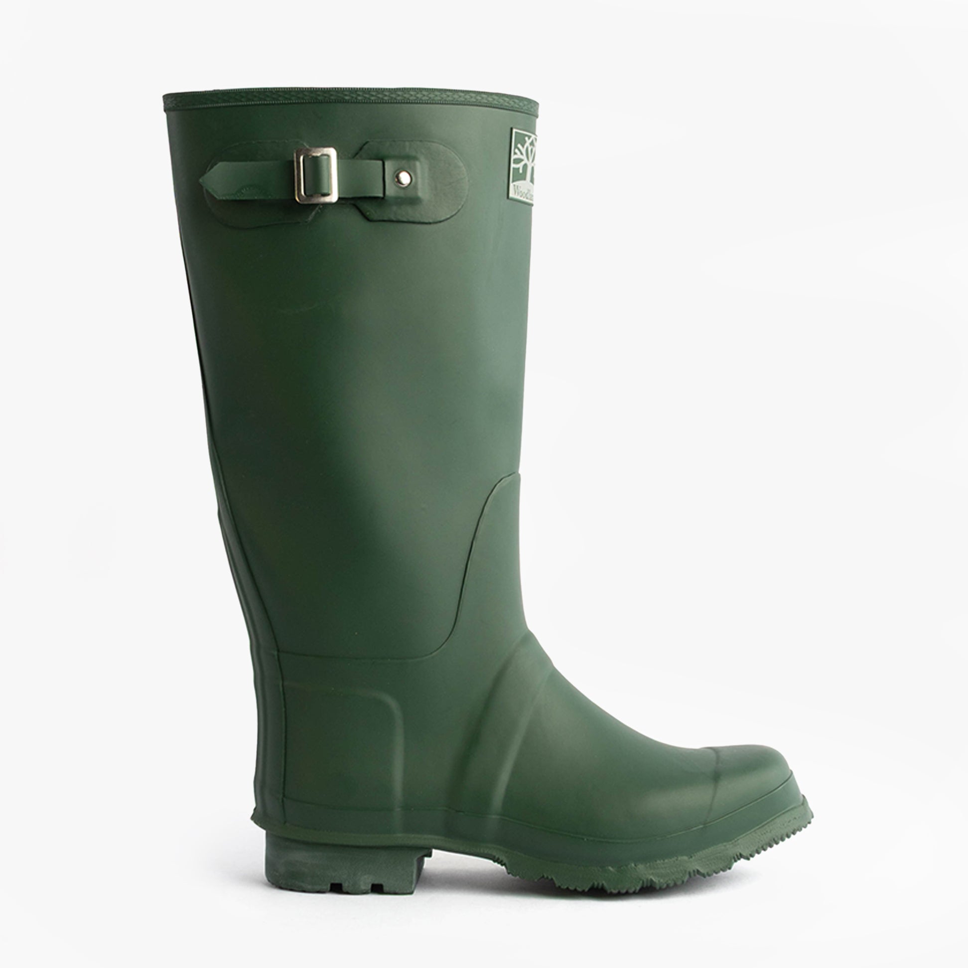 Woodland COUNTRY Wide Calf Unisex Buckle Wellington Boots Green