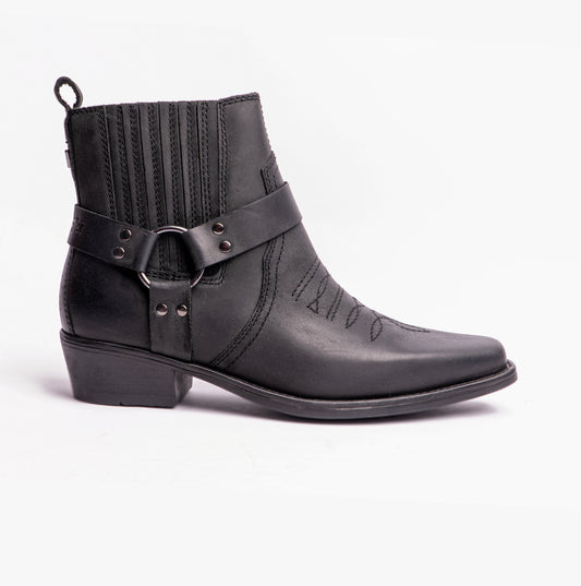Wrangler TEX Mens Cowboy Boots Black