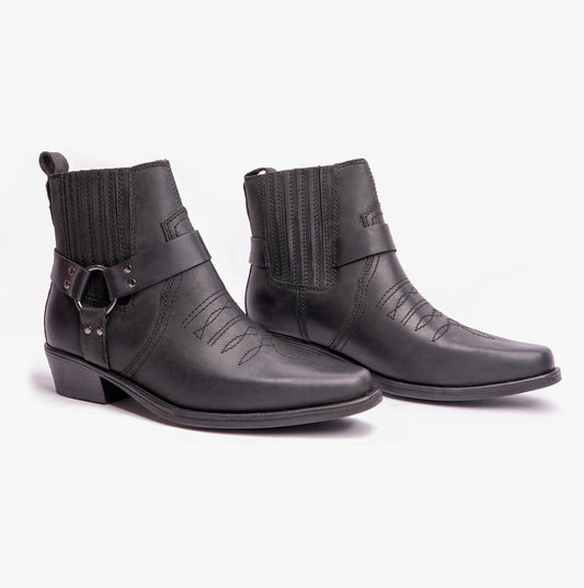 Wrangler TEX Mens Cowboy Boots Black