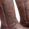 Wrangler TEXAS II HI Mens Leather Calf Length Cowboy Boots Dark Brown