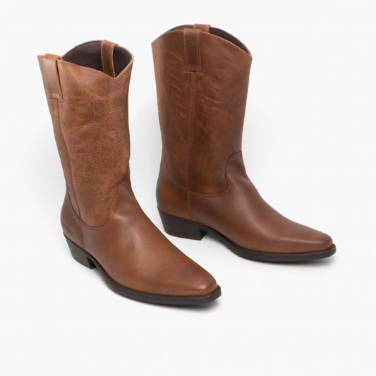 Wrangler TEXAS HI Mens Cowboy Boots Tan