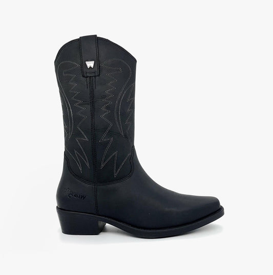 Wrangler TEXAS MID Mens Cowboy Boots Black