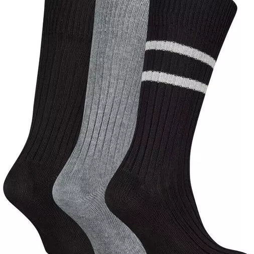 Tommy Hilfiger 3 Pack Giftbox Bootsock Mens Crew Socks Black