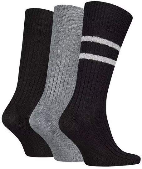 Tommy Hilfiger 3 Pack Giftbox Bootsock Mens Crew Socks Black