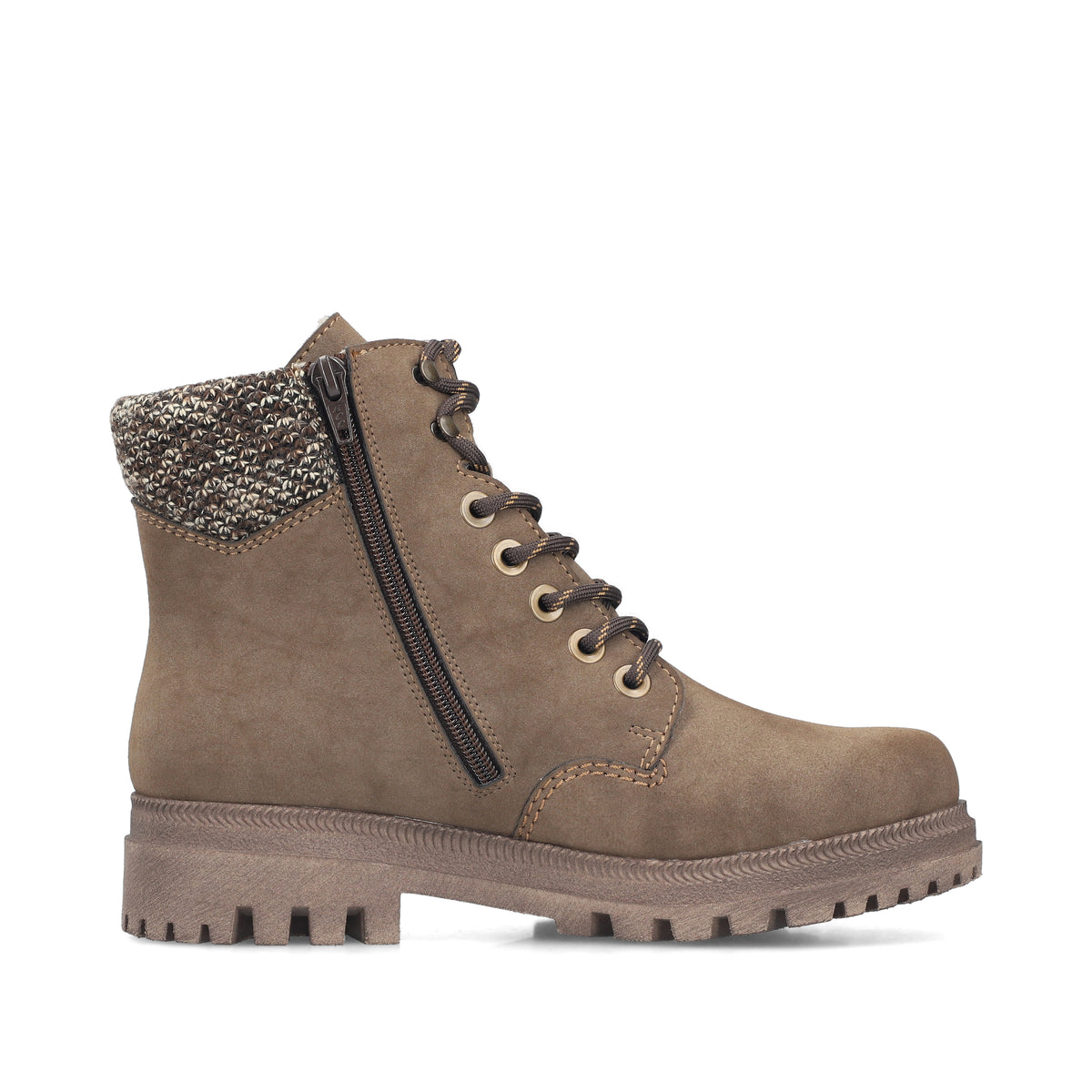Rieker Y7621 Womens Ankle Boots Brown/Beige