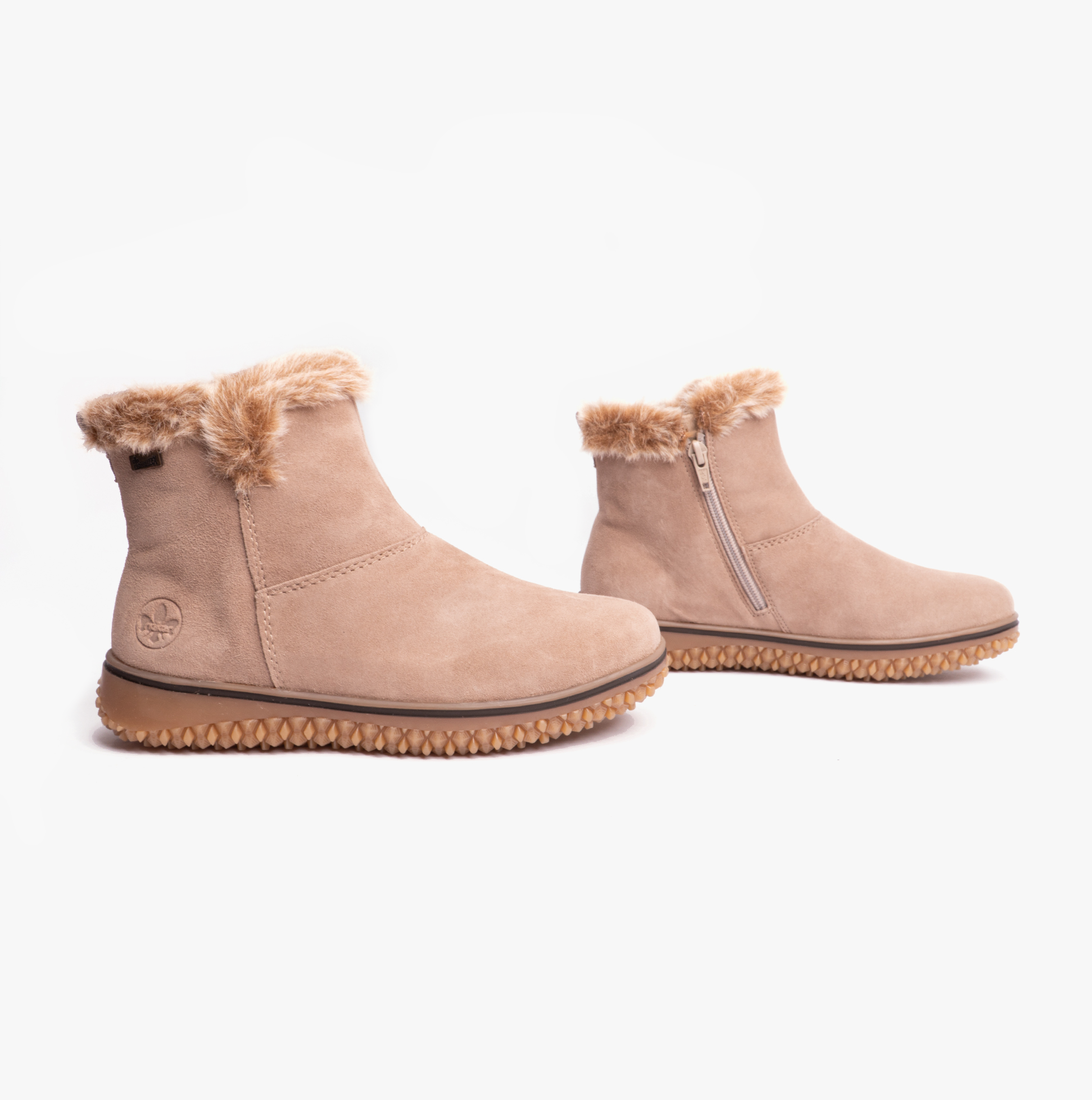 Rieker Z4266-62 Womens Ankle Boots Beige