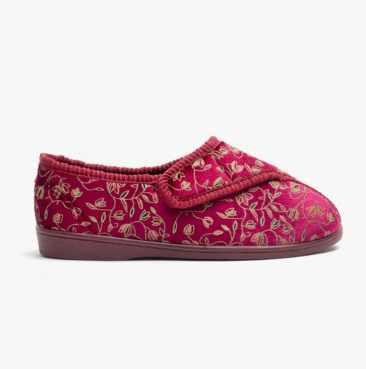 Zedzzz JANICE Womens Full Slippers Wine