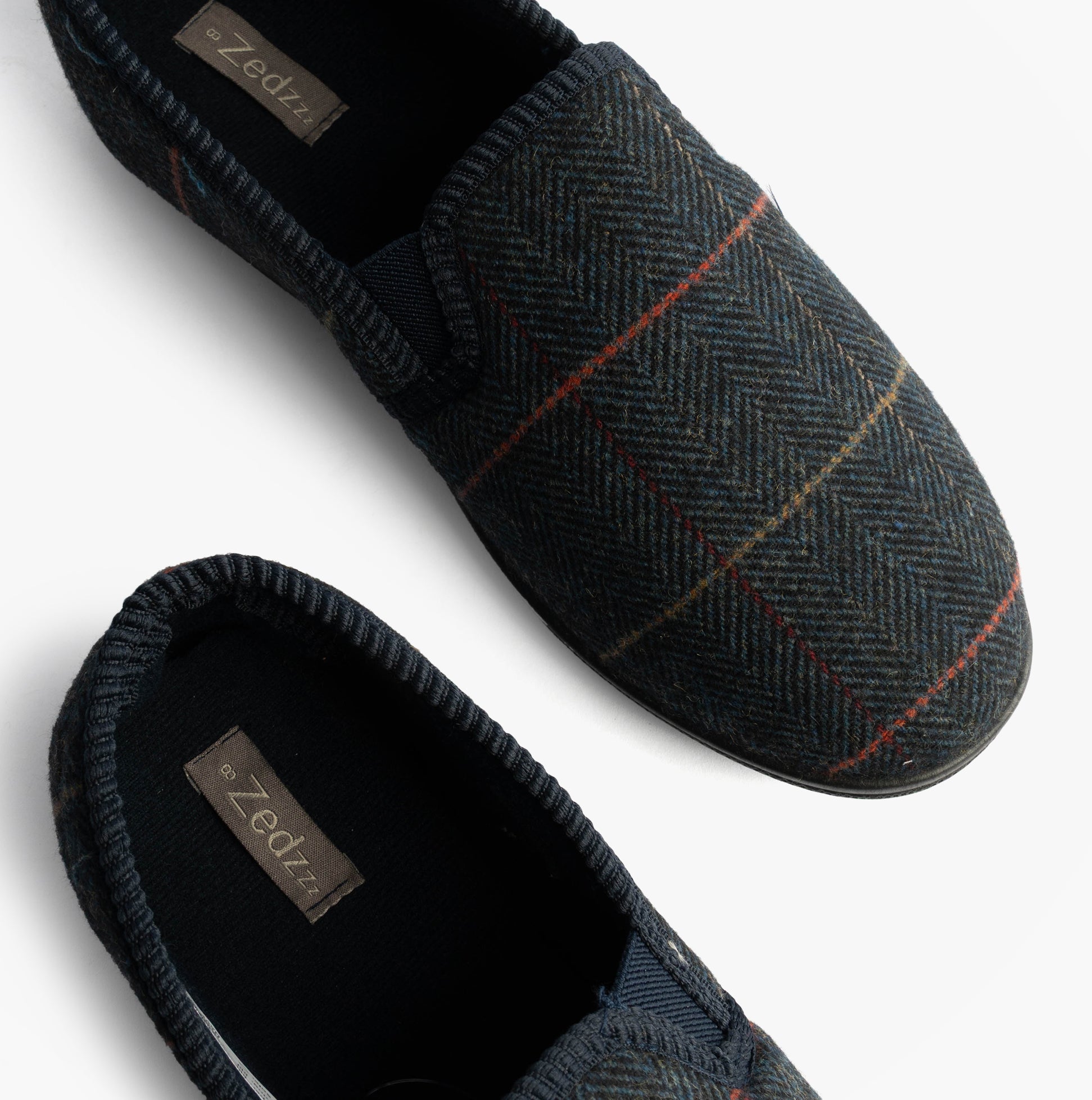 Zedzzz KENNY Mens Full Slippers Slippers Navy