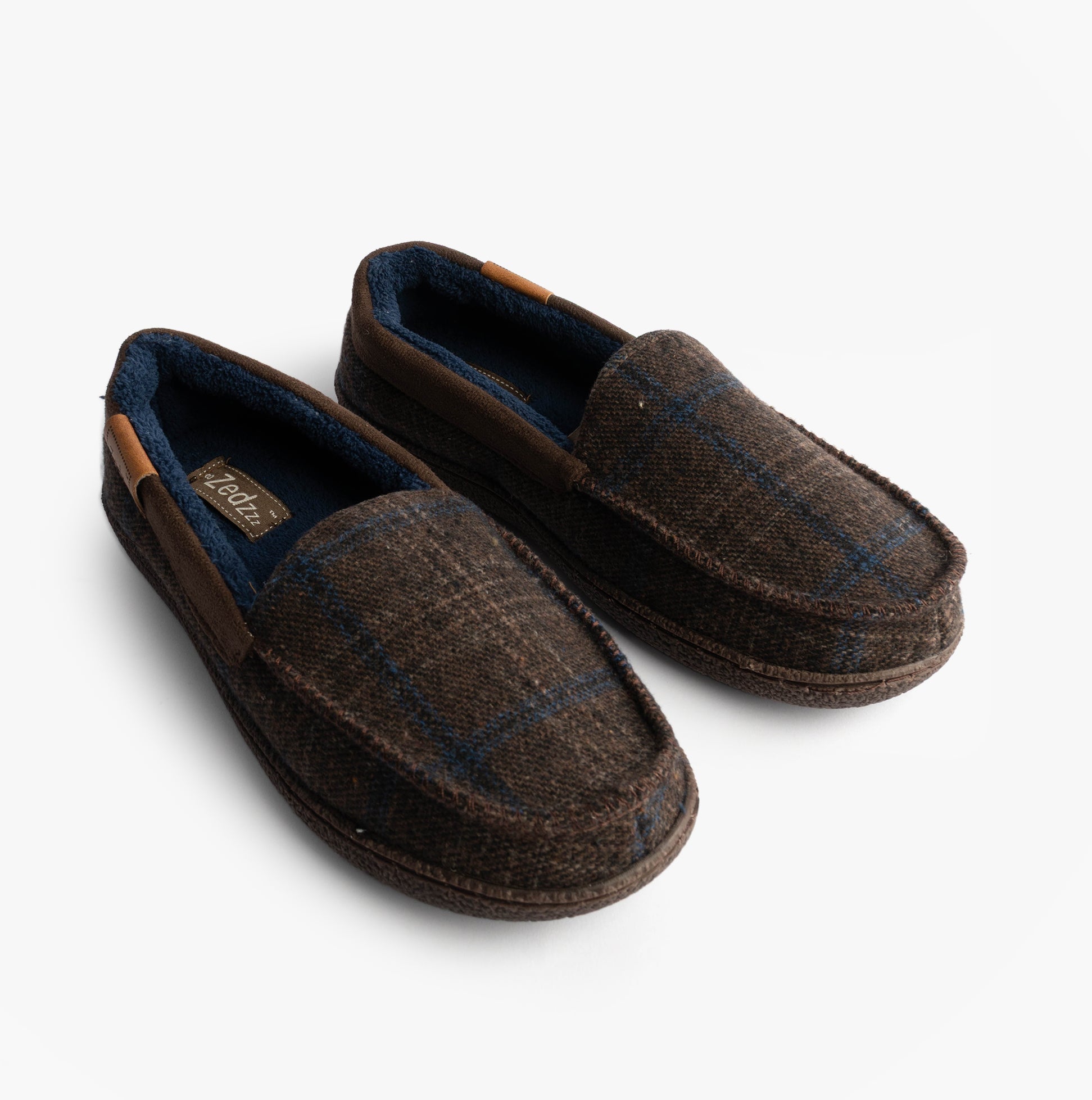 Zedzzz NEVILLE Mens Moccasins Slippers Brown