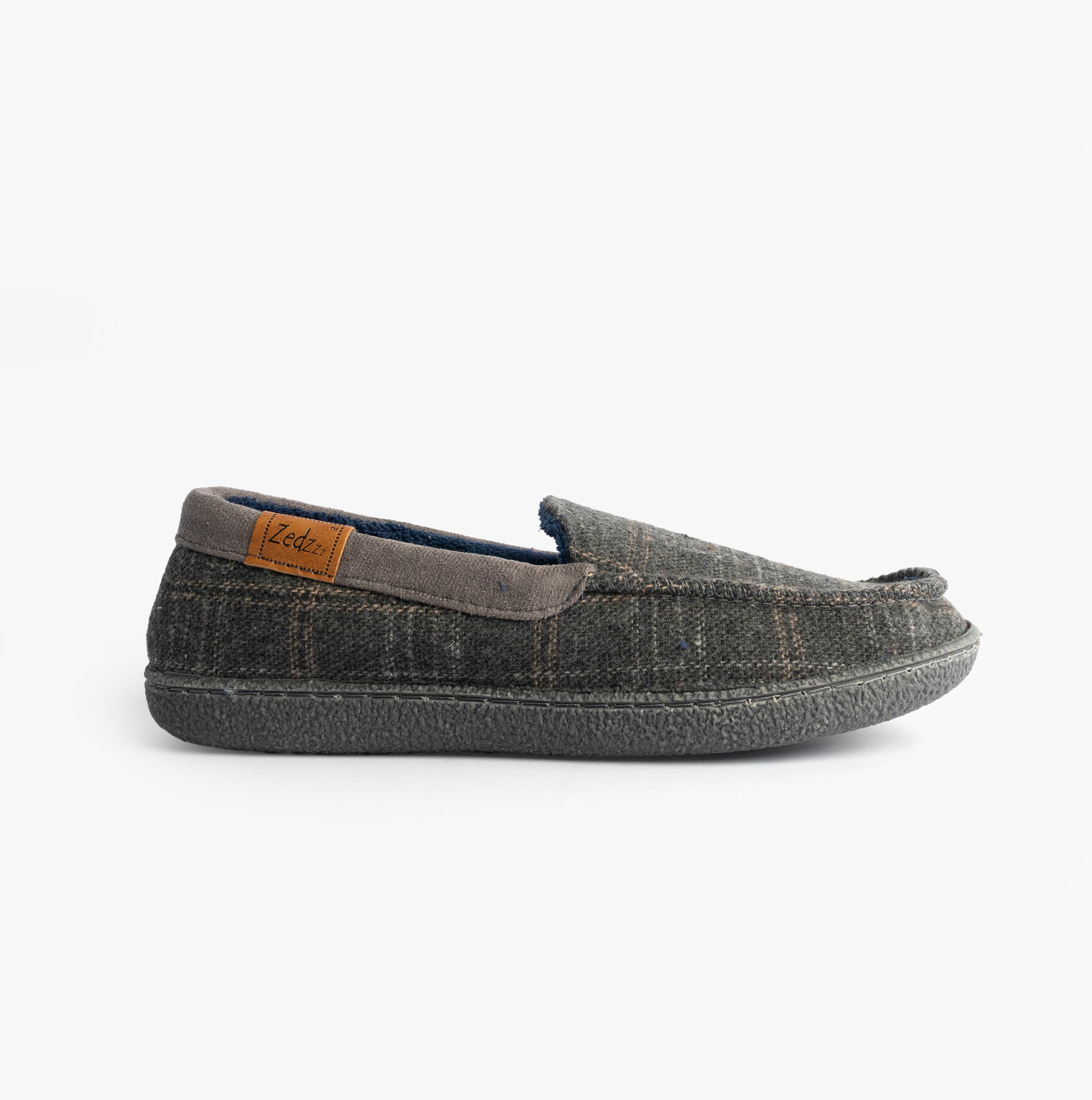 Zedzzz NEVILLE Mens Moccasins Slippers Grey