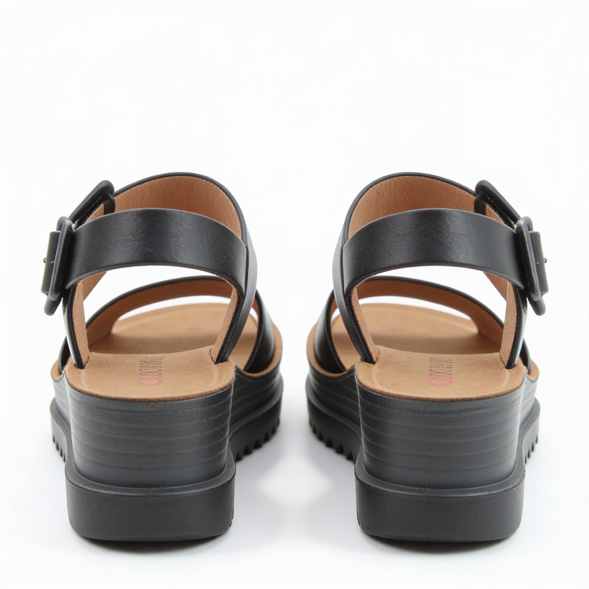 Heavenly Feet PISTACHIO Womens Ankle Strap Sandals Black