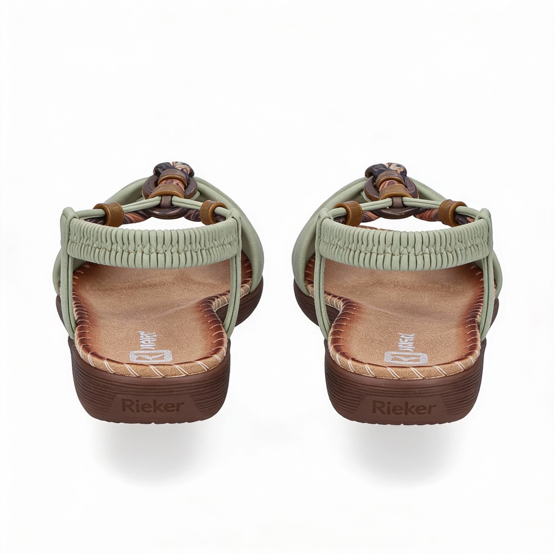 Rieker V7568 Womens Ankle Strap Sandals Green