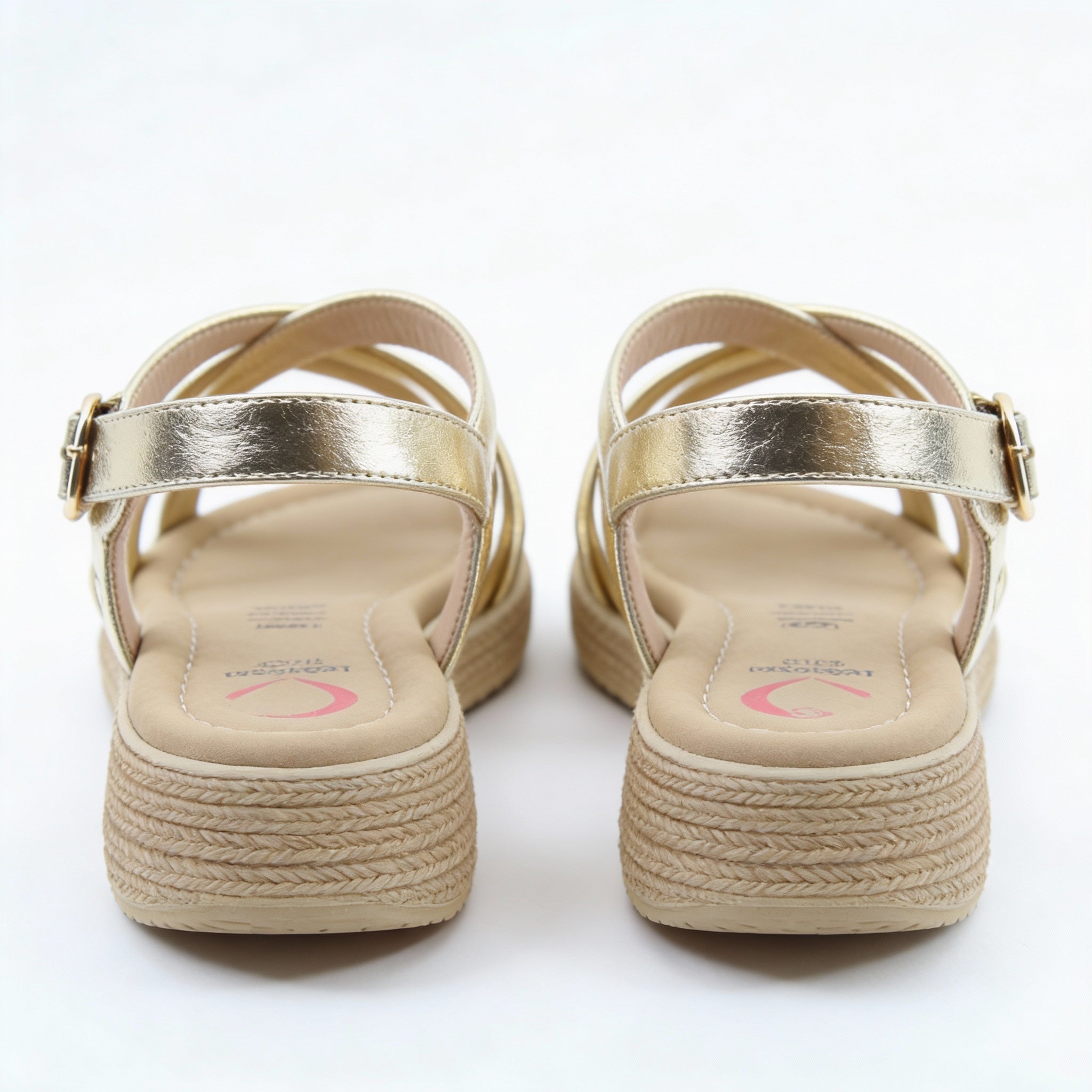 Heavenly Feet SYMPHONY Womens Ankle Strap Sandals Gold