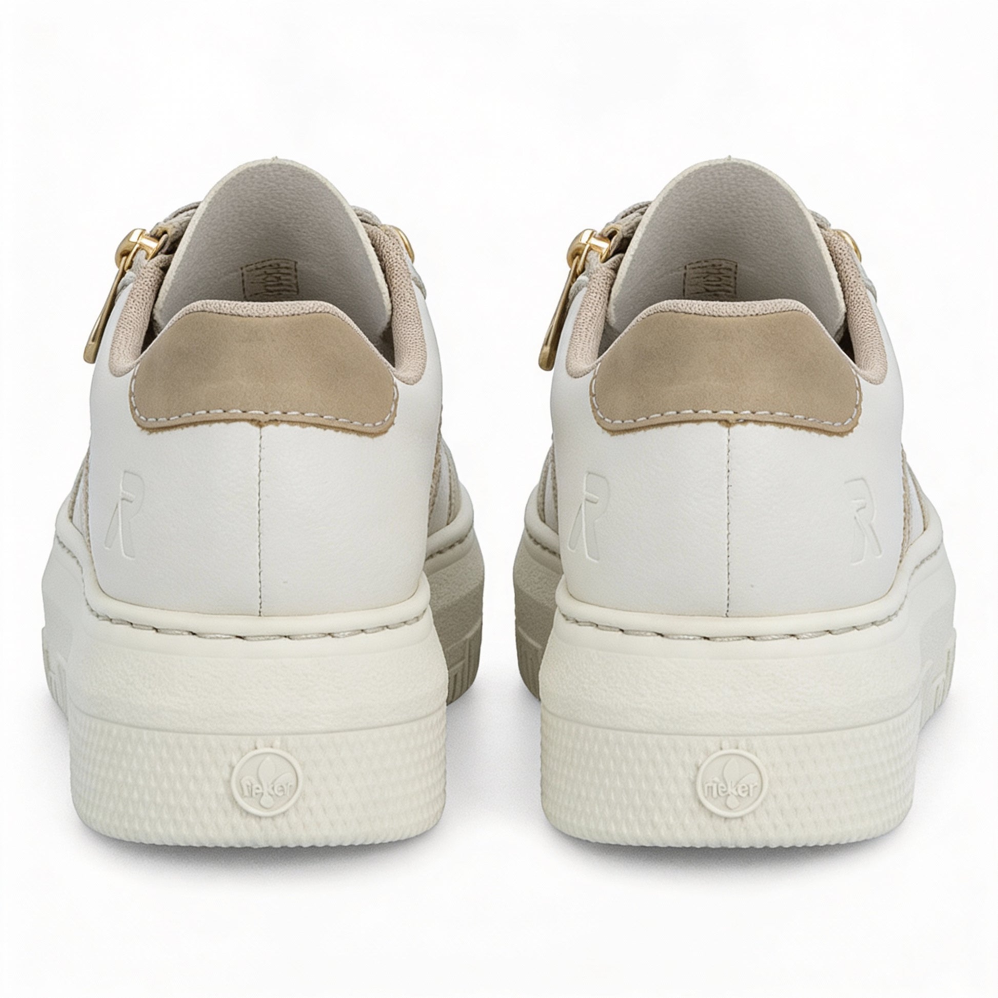 Rieker ENYA Womens Court Trainers Cream Multi