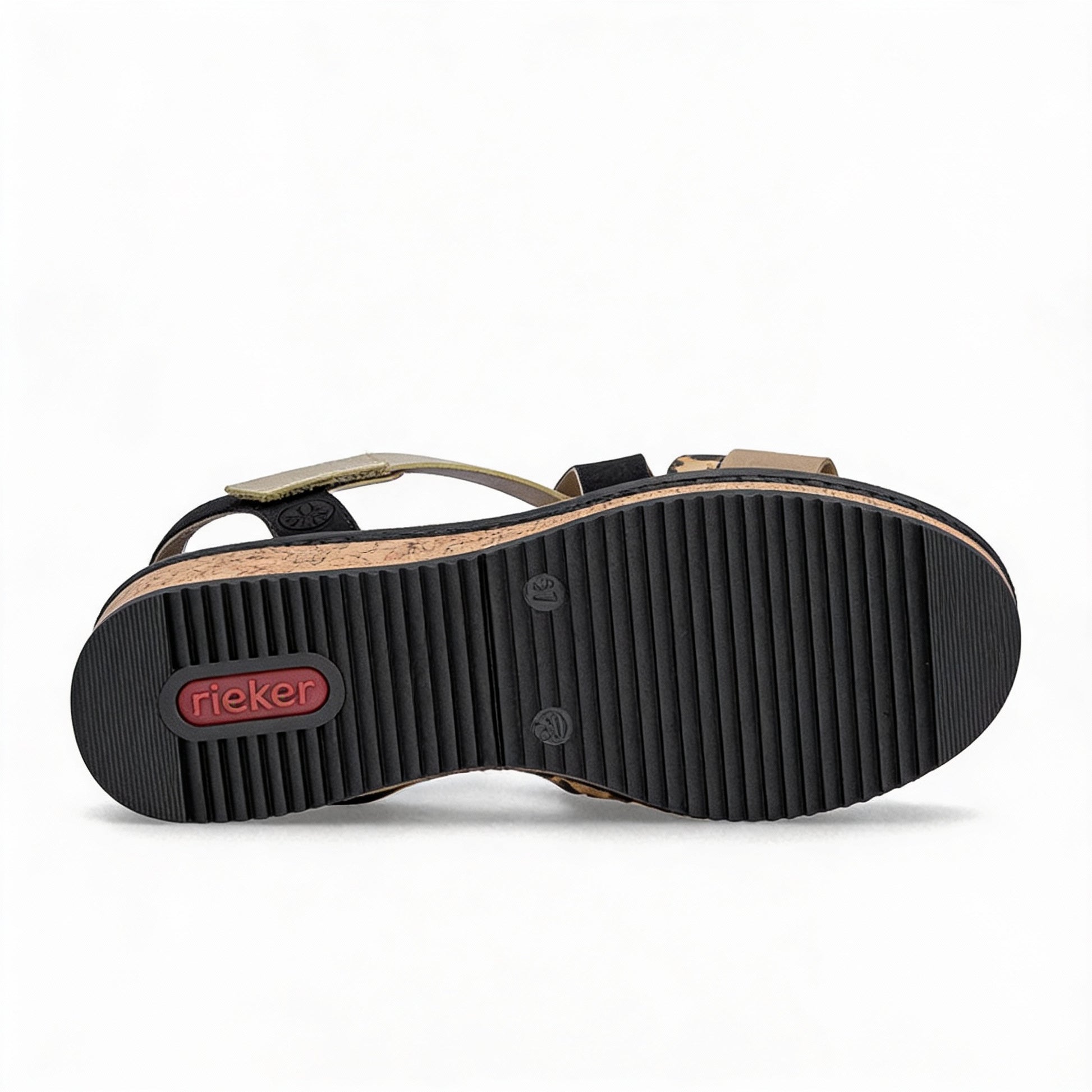 Rieker V3663 Womens Cross Strap Sandals Multi