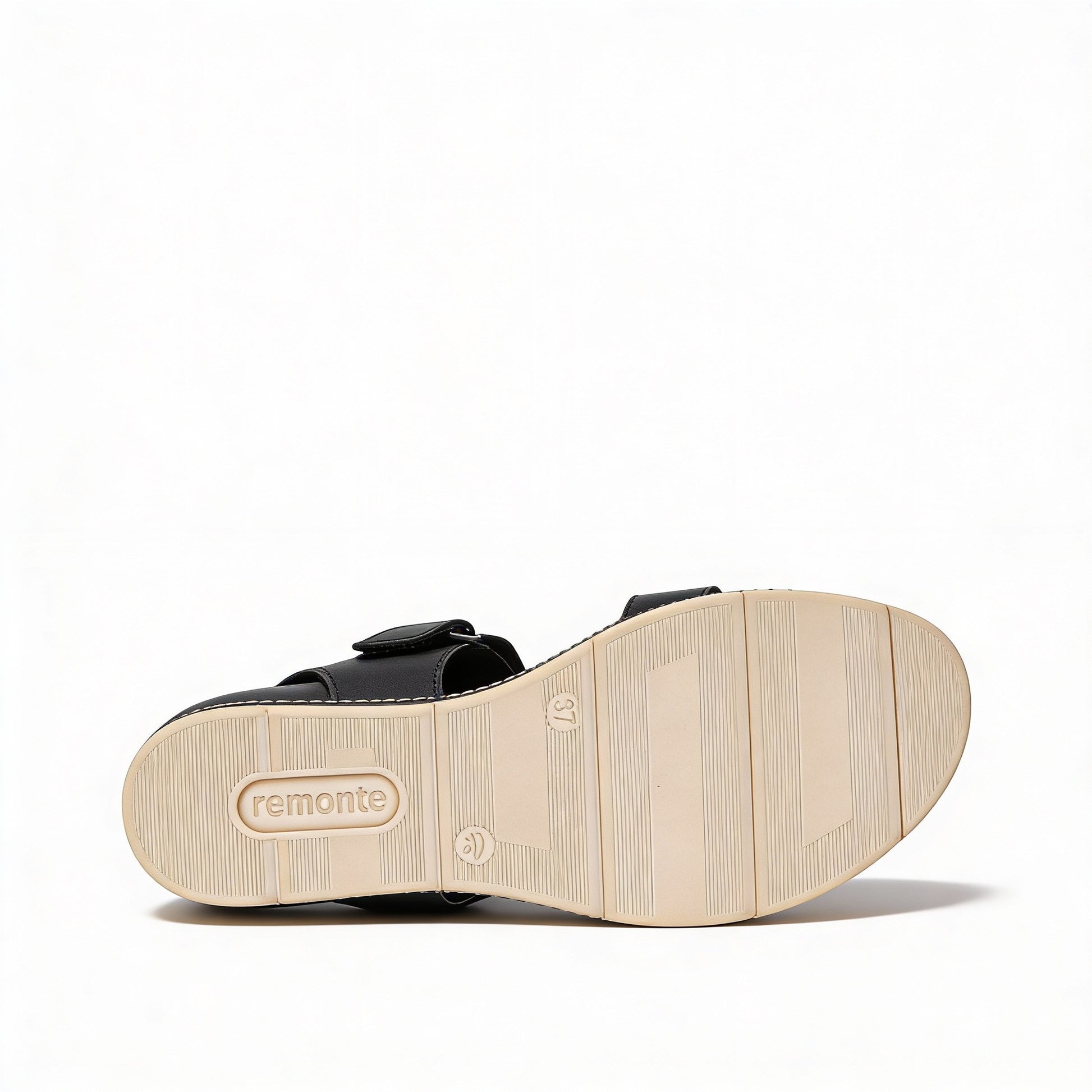 Remonte D2L53-03 Womens Wedge Sandals Black