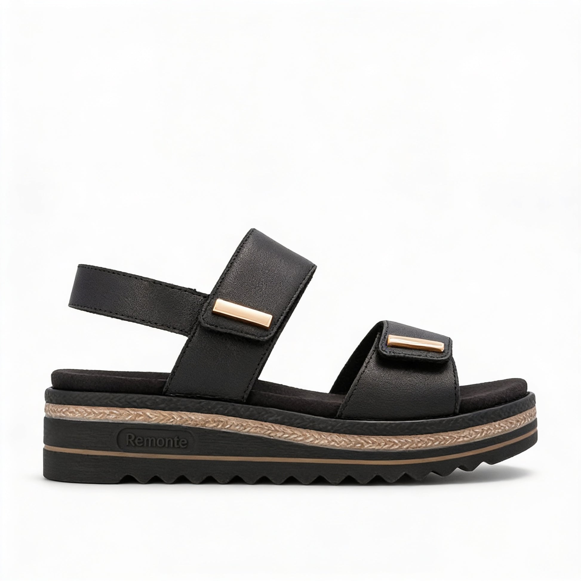 Remonte D0Q59 Womens Ankle Strap Sandals Black