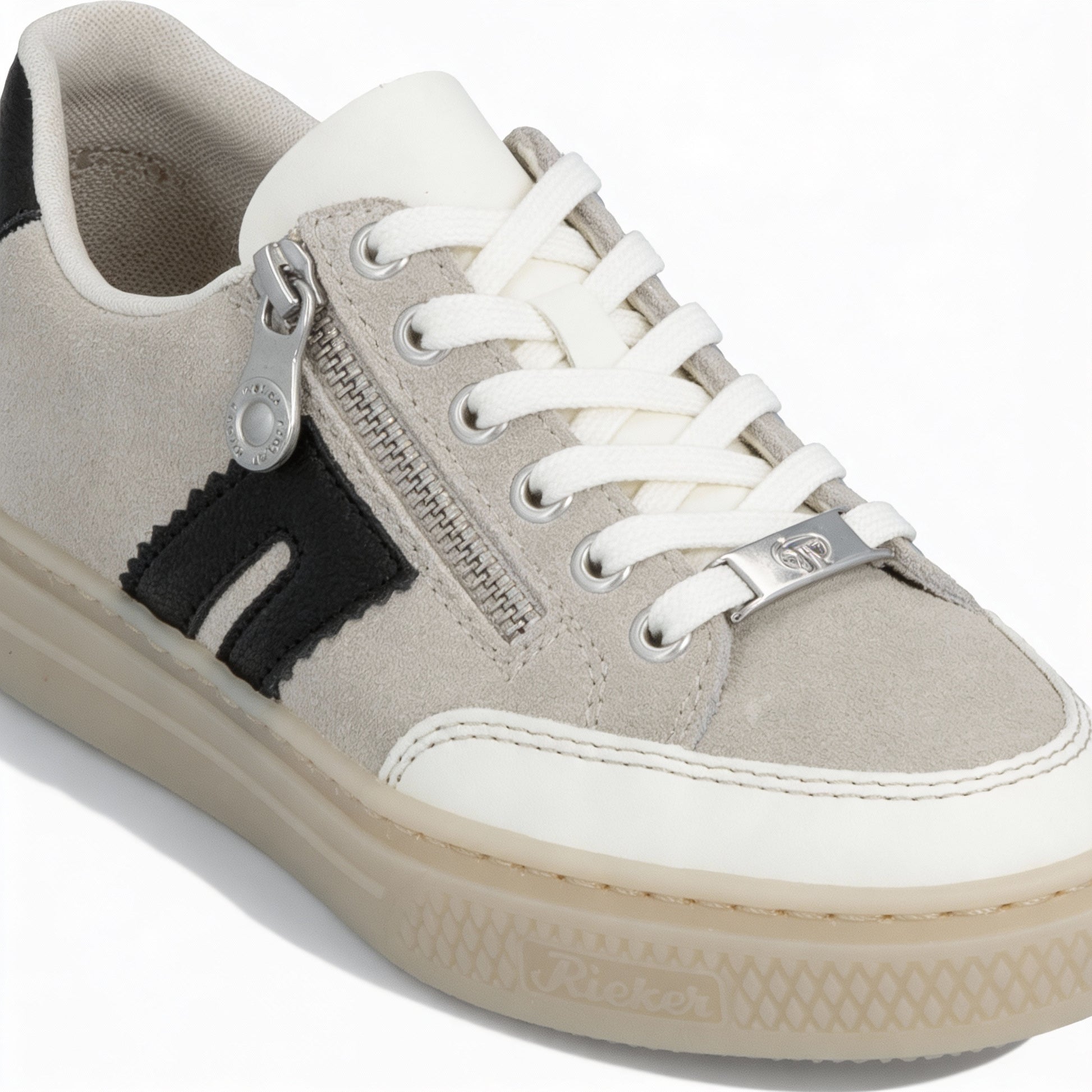 Rieker ENYA Womens Court Trainers Off White