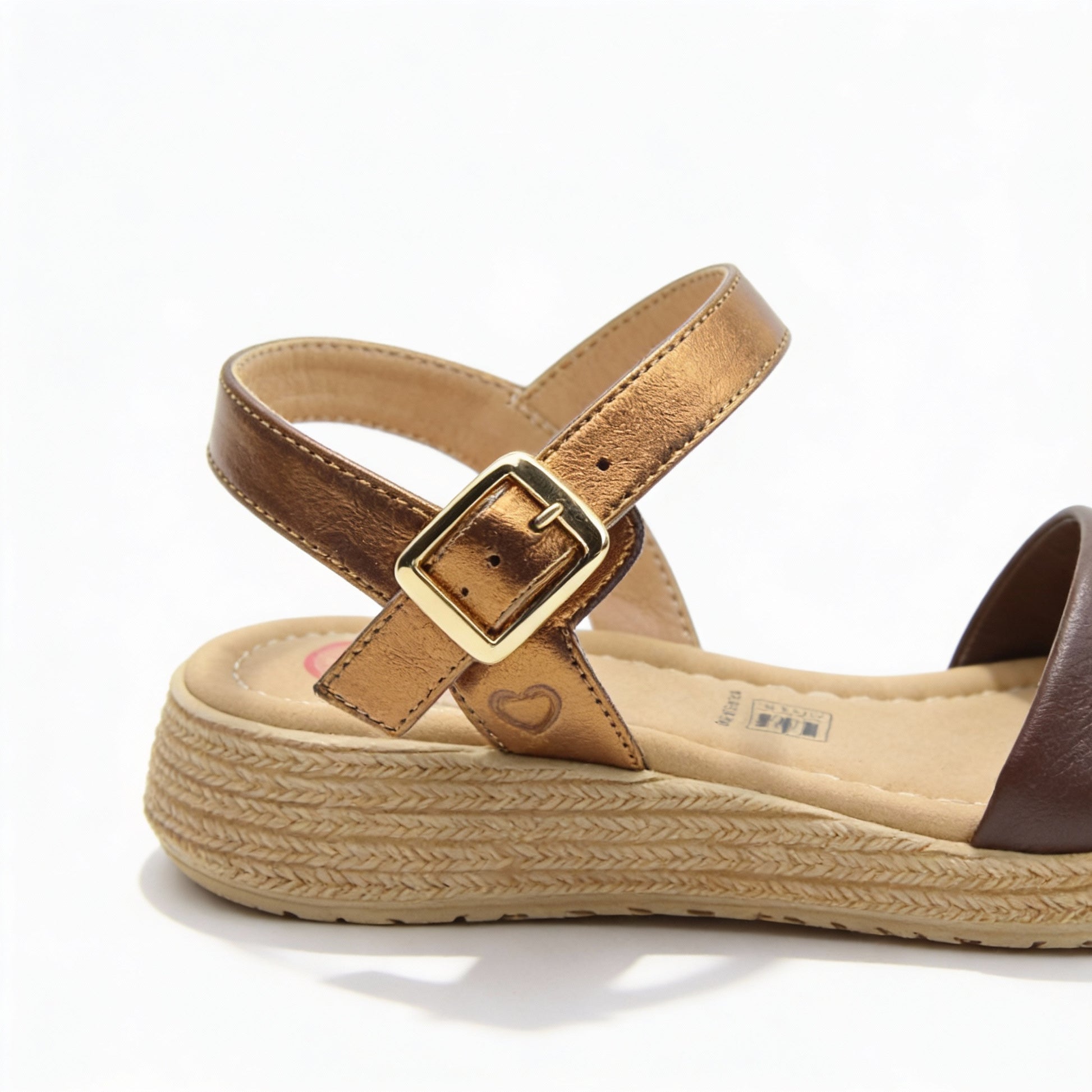 Heavenly Feet SARA Womens Platform  Sandals Chocolate Bronze
