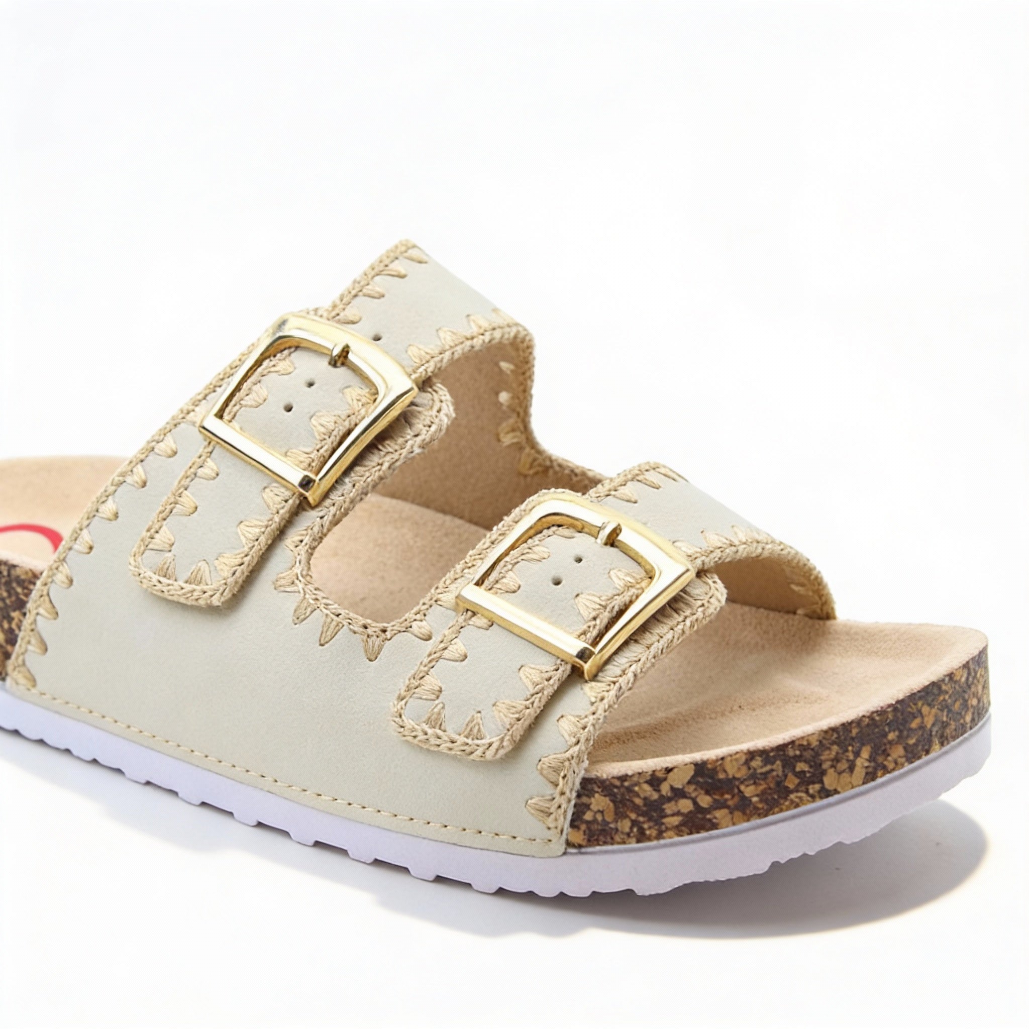 Heavenly Feet SANDY Womens Mules Sandals Beige
