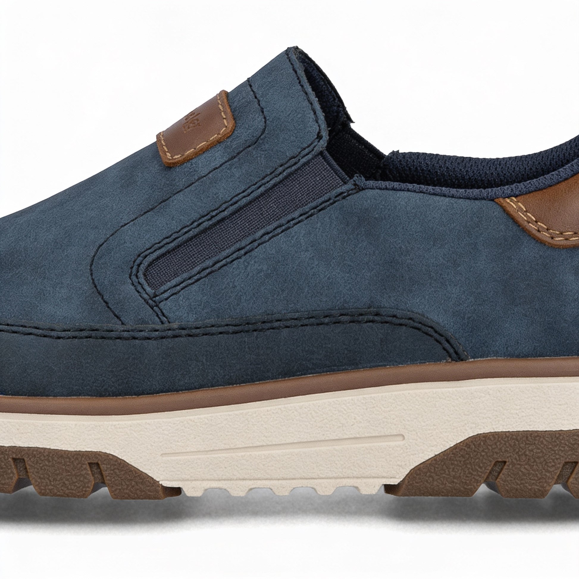 Rieker STAN Mens Slip-On Trainers Blue