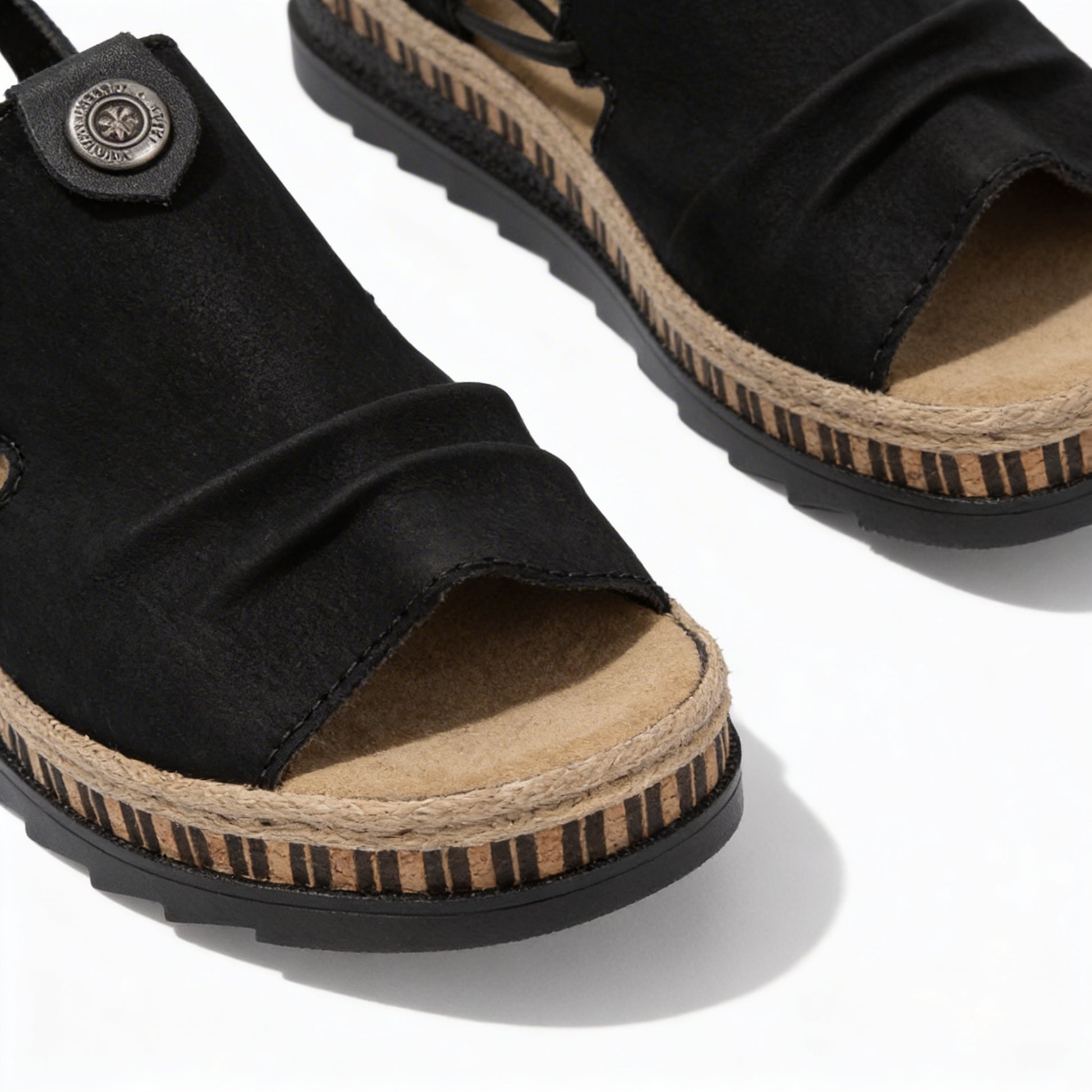 Rieker V7972-00 Womens Sandals Black