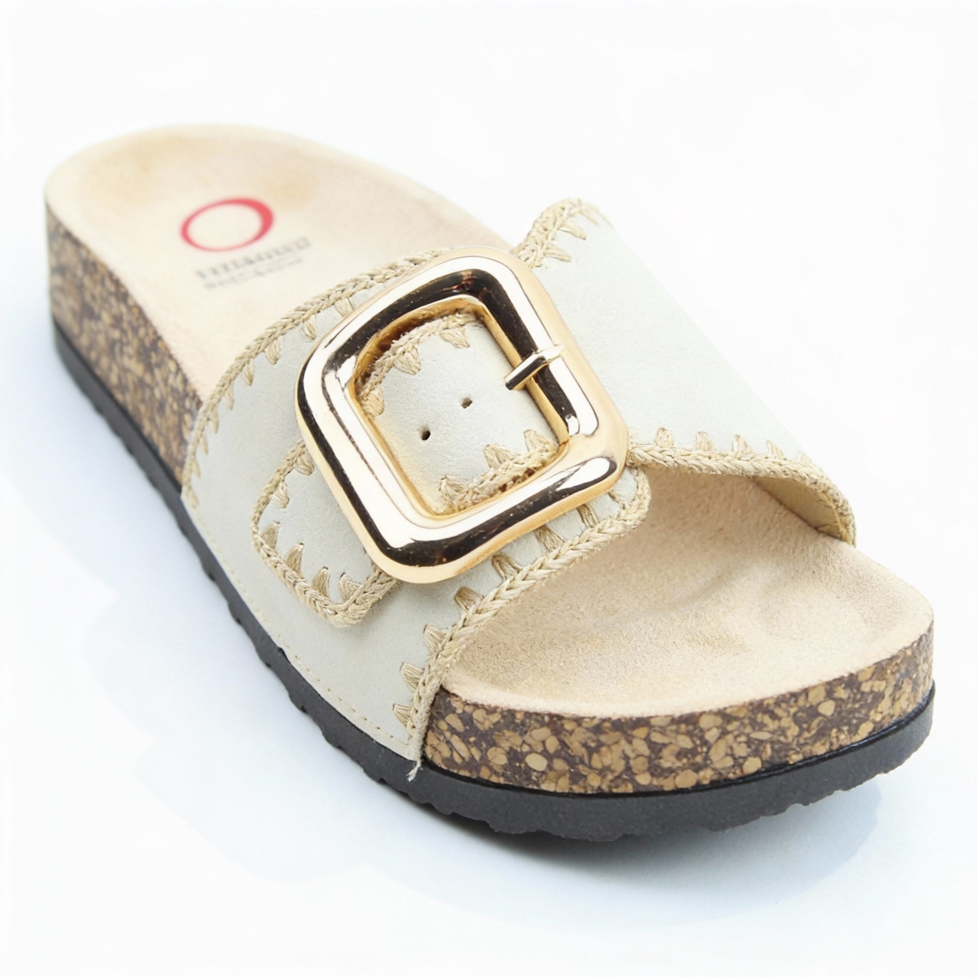 Heavenly Feet REED Womens Mules Sandals Beige